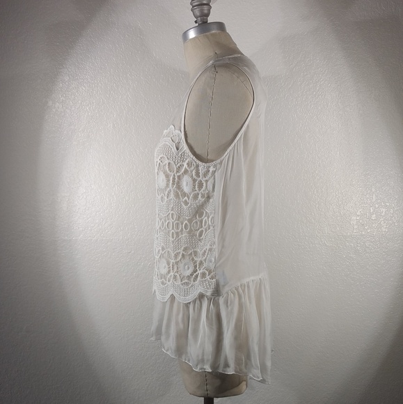 Johnny Was 4LNL Silk Chiffon Tank Blouse Sz S - Picture 3 of 5